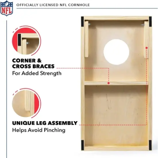 NFL Los Angeles Chargers 1'x2' Wood Cornhole Set image {3}