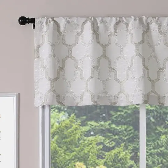 Kate Aurora Living Shabby Trellis Clover Rod Pocket Window Curtain Valances image {8}