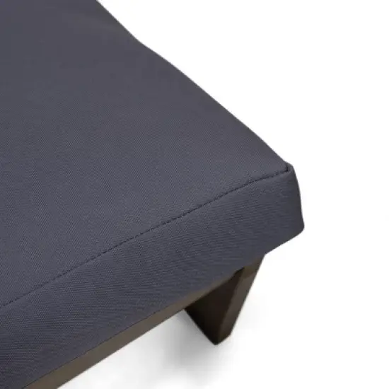 Christopher Knight Home Sherwood Outdoor Acacia Wood Club Chairs with Cushions and Square Fire Pit image {10}