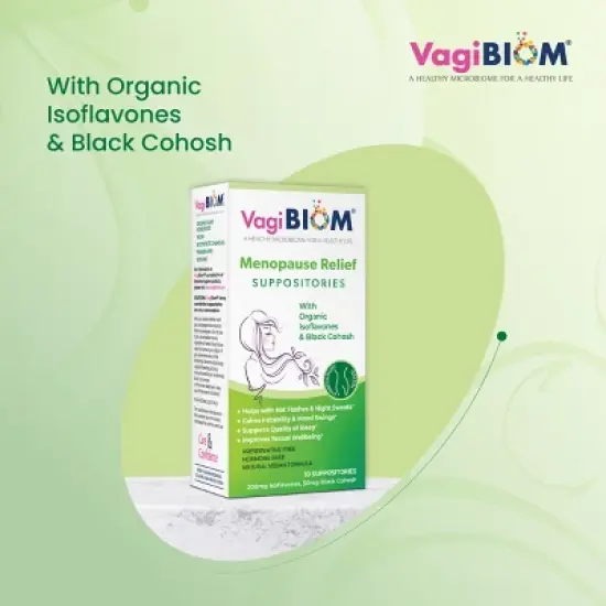 VagiBIOM&reg; Menopause Relief Suppositories (10 count) image {1}