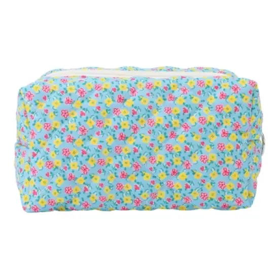 Unique Bargains Women Portable Flower Pattern Makeup Bag 1 Pc image {4}