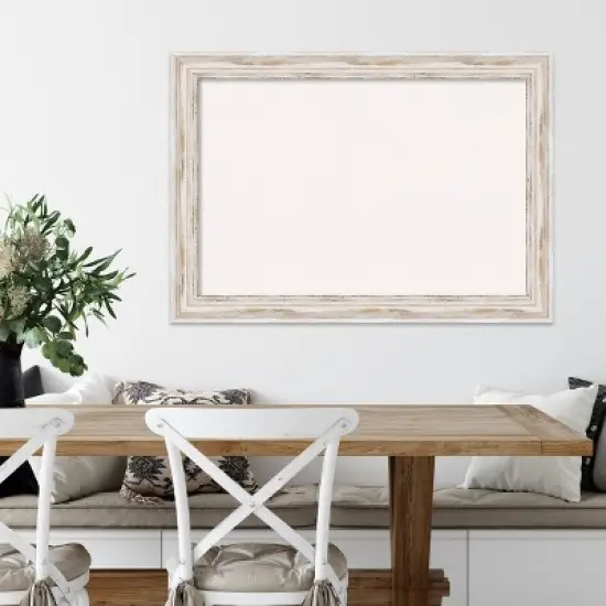 Amanti Art Alexandria Wood Framed Corkboard, White Cork image {7}