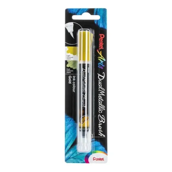 Pentel Arts DualMetallic Brush, Gold Ink image {2}