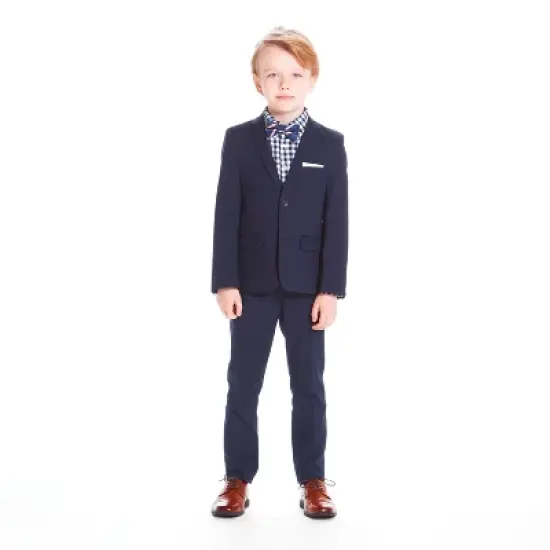 Andy & Evan Toddler Navy Stretch Suit Blue, Size 12/18 image {1}