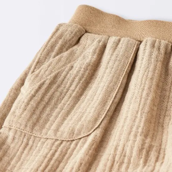 Baby Boys' 2pc Striped Pocket T-Shirt and Shorts Set - Cloud Island&trade; Tan image {3}