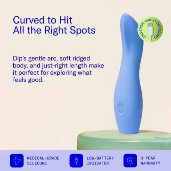 Dame Dip Internal and External Vibrator for Women - Periwinkle image {14}