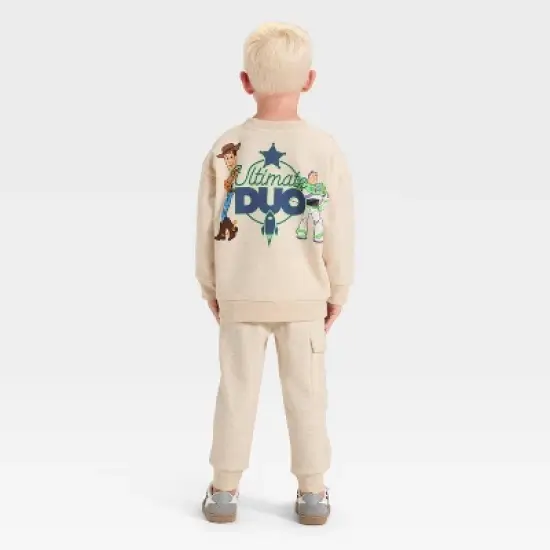 Toddler Boys' 2pc Disney Toy Story Fleece Pullover and Bottom Set - Beige image {1}