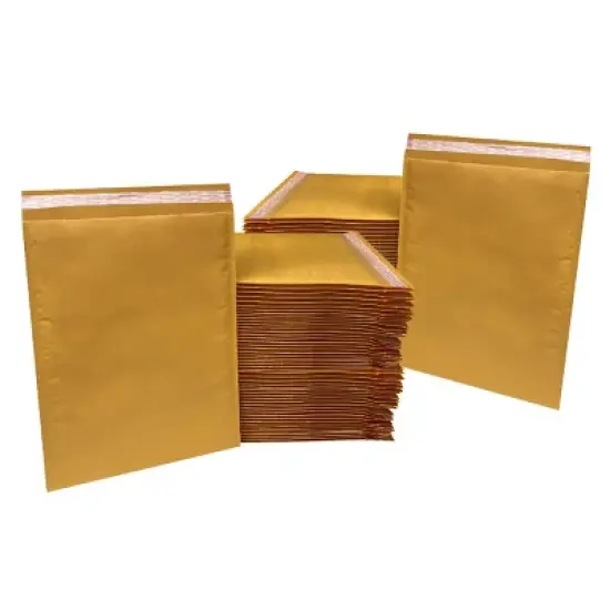 UOFFICE Pack of 100 Kraft Bubble Mailers 12.5" x 19" - #6 with Self-Sealing Tab image {3}