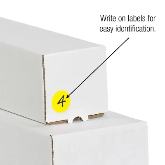 Tape Logic Removable Labels 2" Circle Fluorescent Yellow 500 /Roll DL1390FY image {2}