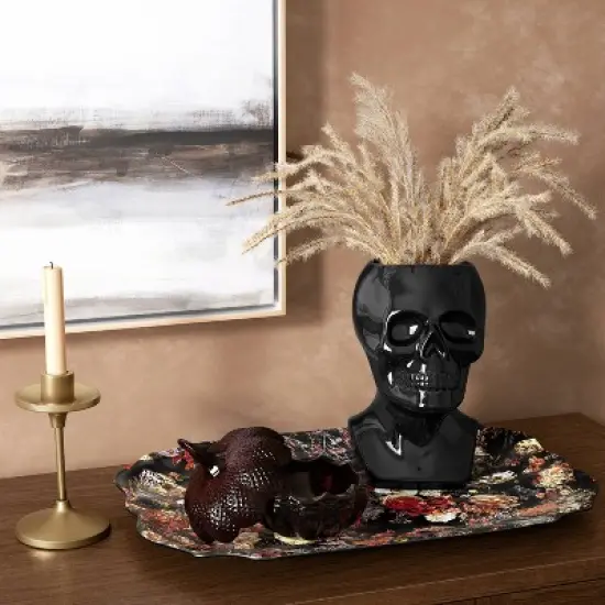 Halloween Skull Bust Vase - Threshold&trade; image {1}