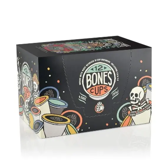 Bones Coffee Macamaniac Macadamia and Coconut Flavor 12ct Single-Serve Bones Cups Coffee Pods Compatible with Keurig Coffee Maker image {1}