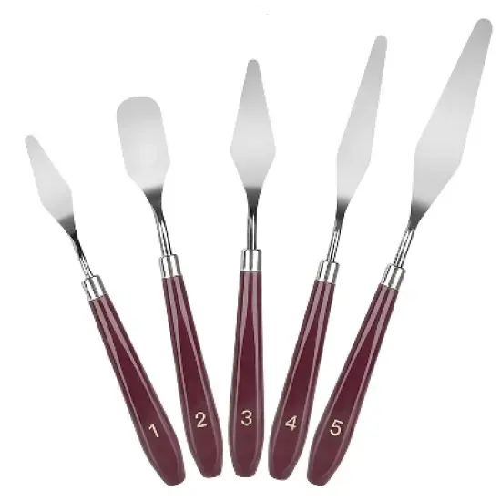 Kitcheniva Stainless Steel Palette Knife Set 5 Pcs image {2}