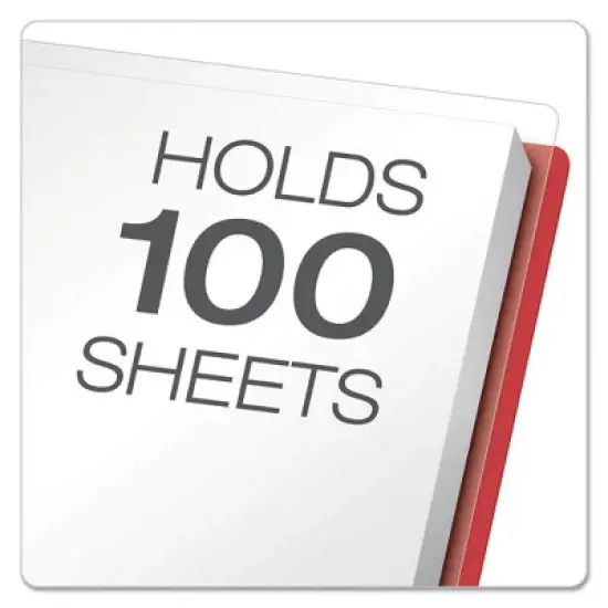 Oxford Clear Front Standard Grade Report Cover - 8.5" x 11" - Clear/Red - Case of 25 image {5}