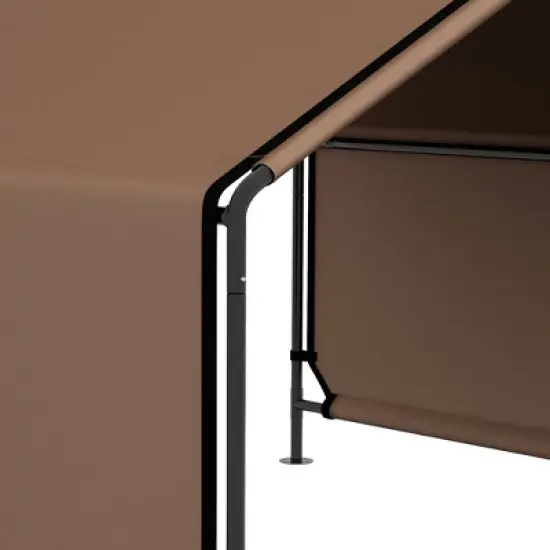 PawHut Dog Tent, Portable Dog Shelter, Water Resistant Dog Beach Tent for Shade Protection, Outdoor, Garden, Patio, Backyard, Brown image {5}