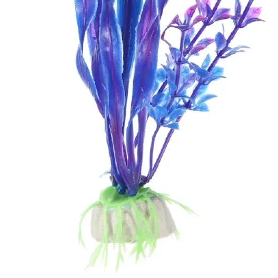 Unique Bargains Plastic Artificial Water Plants Aquarium Decorations Grass Purple 12.2" Height 1 Pc image {4}