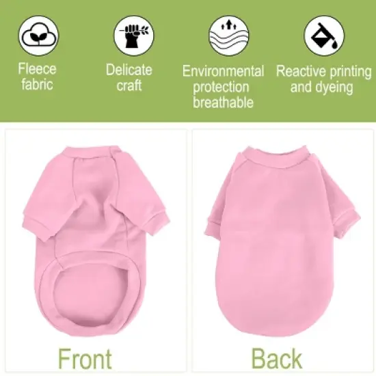Unique Bargains Cotton Blend Winter Fleece Lined Warm Dog Coat Clothes Pink Small Size image {3}