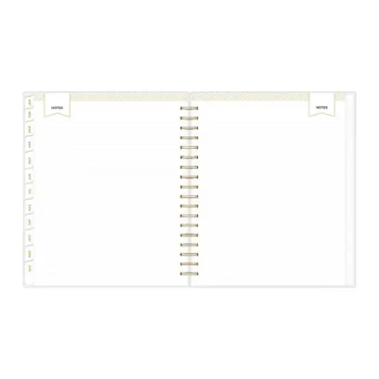 Day Designer 2024 Planner 8"x10" Daily/Monthly Frosted Cover Rugby Stripe Black image {10}