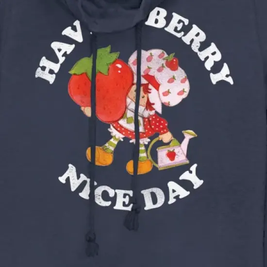 Junior's Strawberry Shortcake Berry Nice Day Greeting Cowl Neck Sweatshirt image {1}