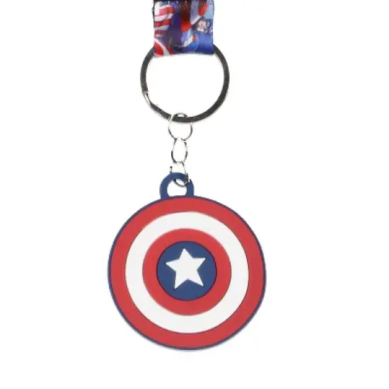 Marvel Captain America Wrist Strap Lanyard for Keys with Keychain image {1}