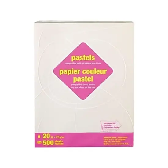 Staples Pastel Colored Copy Paper 8 1/2" x 11" Cream 500/Ream (14789) image {1}