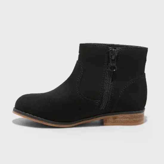 Toddler Girls' Jasmine Booties - Cat & Jack&trade; Black image {1}
