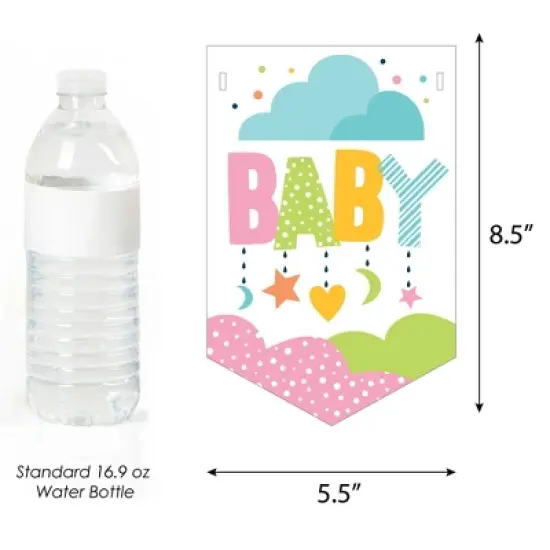 Big Dot of Happiness Colorful Baby Shower - Gender Neutral Baby Shower Bunting Banner - Party Decorations - Welcome Baby image {1}