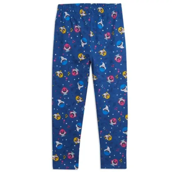 Pinkfong Mommy Shark Baby Shark Girls French Terry Pullover Hoodie Poly Hair & Felt Teeth Fin on hat Costume and Leggings Outfit Set Toddler image {2}