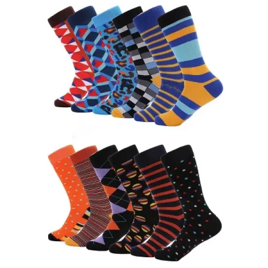 Mio Marino - Men's Retro Collection Dress Socks 12 Pack image {7}