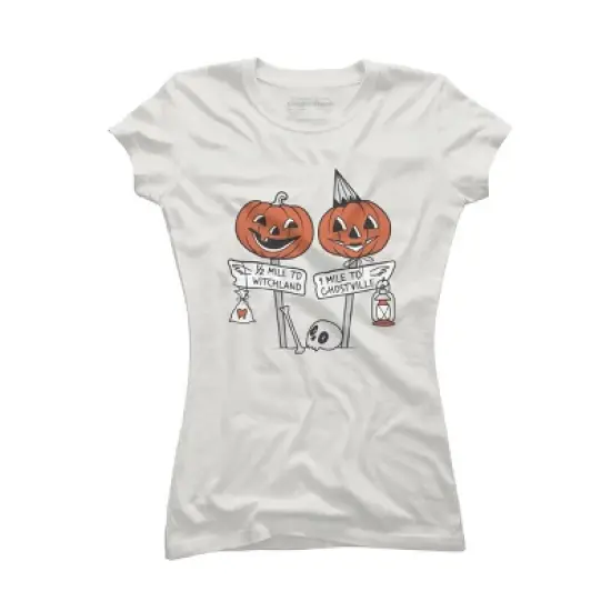 Junior's Design By Humans Halloween Pathways By runcatrun T-Shirt image {7}