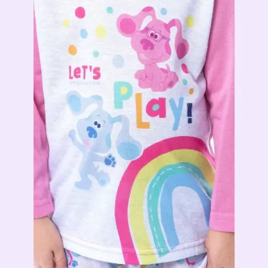 Nickelodeon Toddler Girls' Blue's Clues Let's Play Sleep Pajama Set Pink image {4}