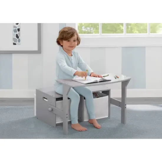 Delta Children MySize Activity Bench - Gray image {2}