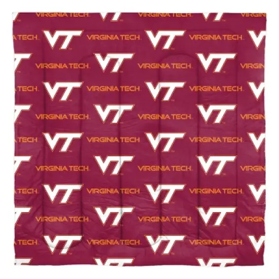 NCAA Virginia Tech Hokies Rotary Bed Set image {1}