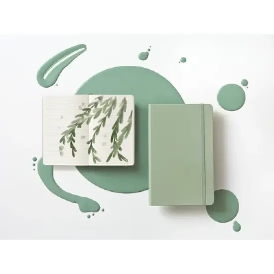 Moleskine 240pg Ruled Notebook Large Hardcover Light Green: 5x8.25", Journal, Acid-Free, Elastic Closure, Pocket image {7}