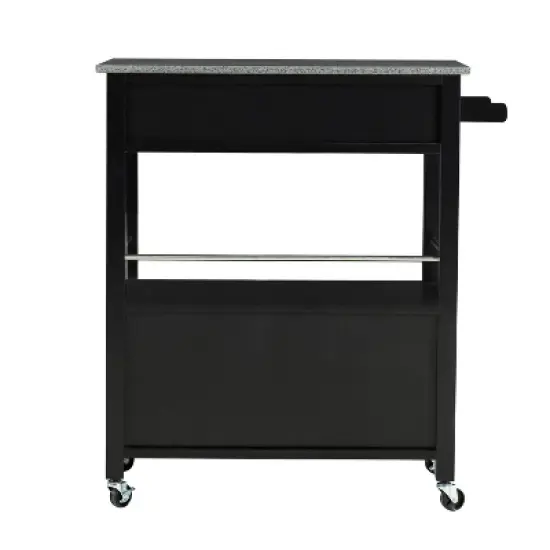 Cameron Kitchen Cart with Granite Top - Linon image {6}