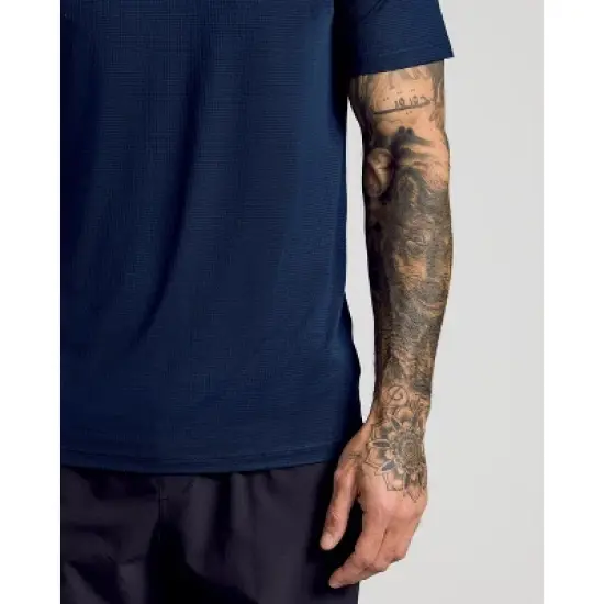 Men's Navy Active Mesh Crew - True Classic image {4}