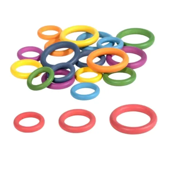 TickiT Rainbow Wooden Rings, Set of 21 image {2}