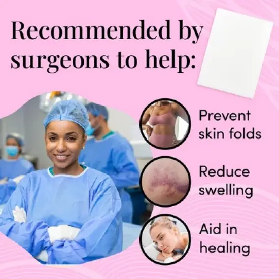 Impresa 3 Pack Extra Thick Lipo Foam Pads - Post Surgery Compression Garment Sheets for Liposuction, Tummy Tucks, and C-Section image {4}