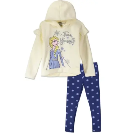 Disney Frozen Elsa Girls Fleece Hoodie and Leggings Outfit Set Toddler image {11}