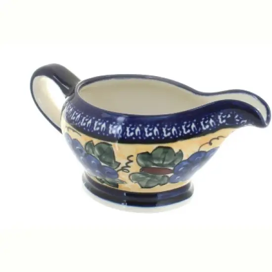 Blue Rose Polish Pottery 1258 Zaklady Gravy Boat image {5}