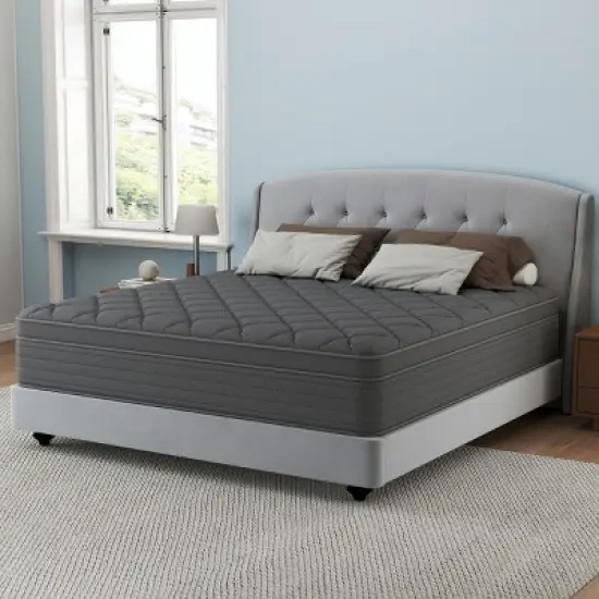 CHEVNI 12-14 Inch Mattress in a box Hybrid Spring Memory Foam Medium Firm Gray image {9}