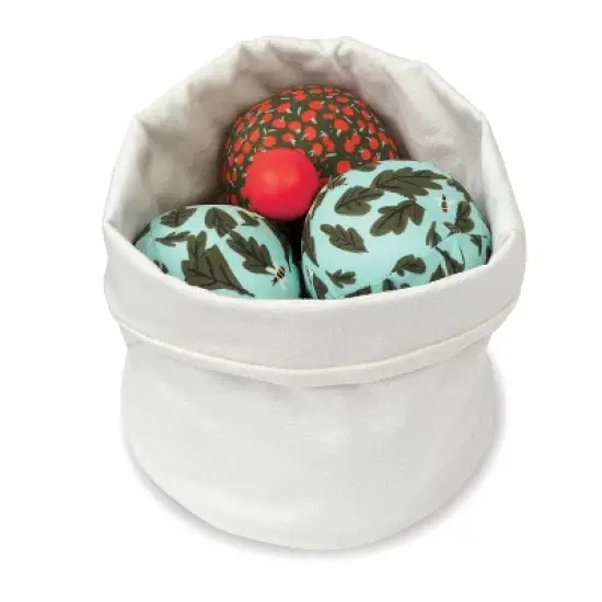 Manhattan Toy Indoor Outdoor 8-Piece Bocce Playset for Kids with Soft Memory Foam Fabric Covered Balls image {3}