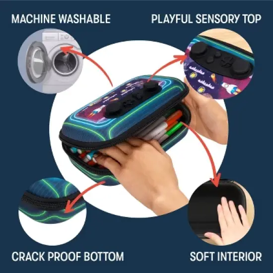 ZIPIT Gamer Pencil Case, Pencil Box for Boys image {2}
