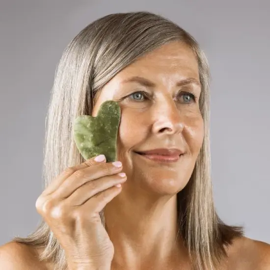 Beautimate Jade Roller and Gua Sha Set &ndash; Natural Facial Massage Tools for Lymphatic Drainage, Circulation, and Radiant Glow image {5}