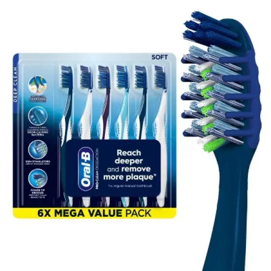 Oral-B Cross Action All In One Manual Toothbrush, Soft image {12}