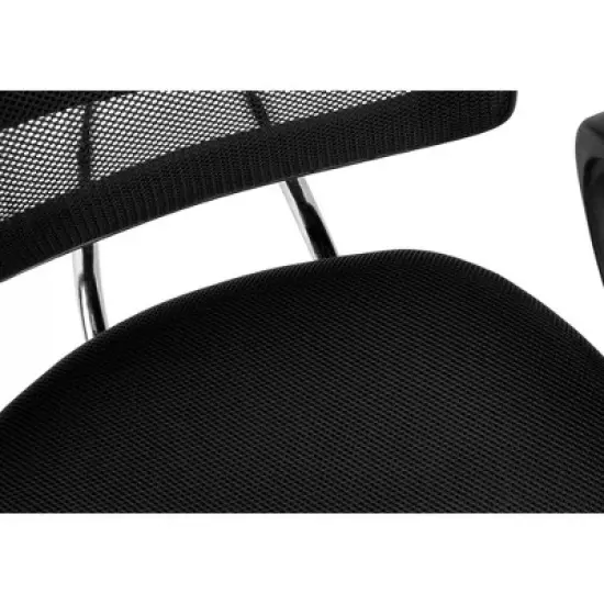 Sapphtopaz Adjustable Office Chair with Wheels, Ergonomic Mesh Swivel Chair with Metal Base and Armrest, Computer Gaming Chair for Office image {3}