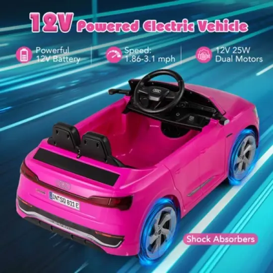 Infans 12V Kids Ride On Car w/Remote Control 4 Wheels Suspension 3 Speeds LED Headlight image {5}