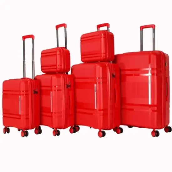 Kumasinova 6Pcs ABS Hardshell Luggage Set,Expandable Travel Suitcase with Lock,18/20/24/28" Carry-On&Checked Spinner Suitcase,Lightweight image {9}