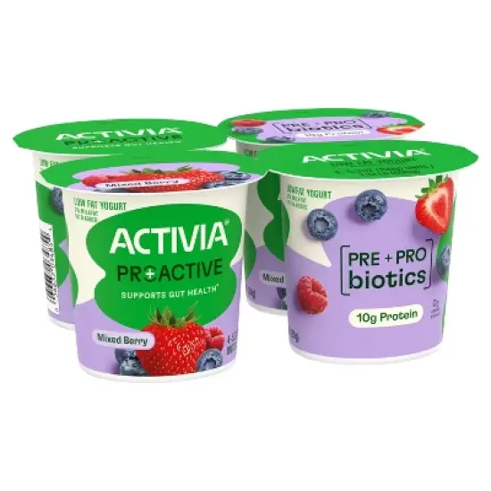 ACTIVIA Mixed Berry Probiotic Yogurt Cups - 21.2oz/4ct image {1}