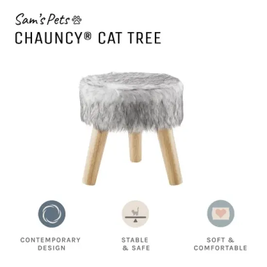 Sam's Pets Chauncy  13"  Cat Tree In White image {4}
