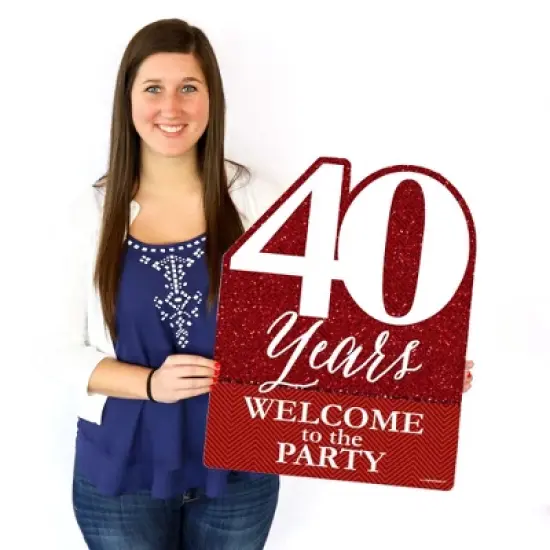 Big Dot of Happiness We Still Do - 40th Wedding Anniversary - Party Decorations - Anniversary Party Welcome Yard Sign image {7}
